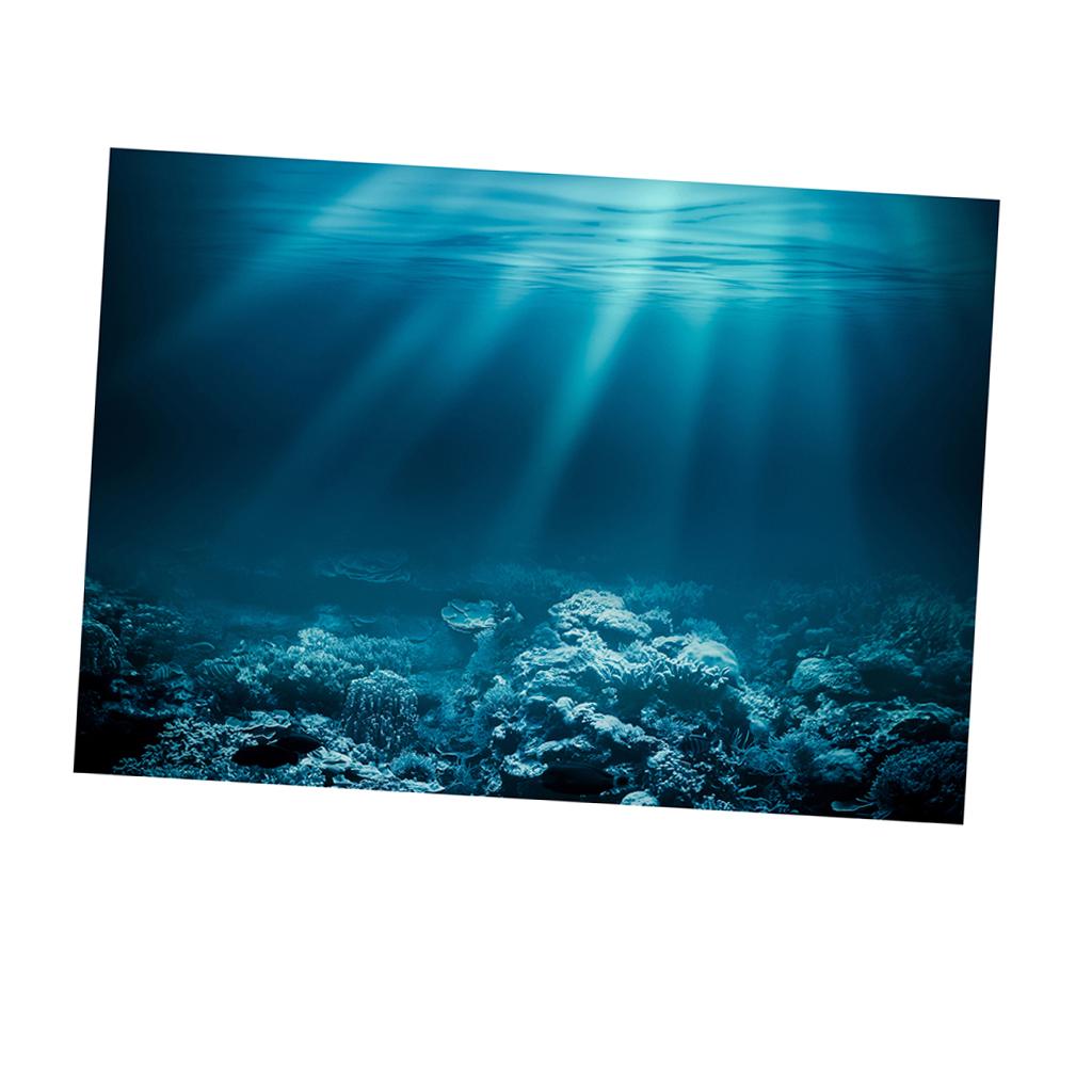 Aquarium Background Poster 3D Fish Tank Wall Paper Sticker Decoration