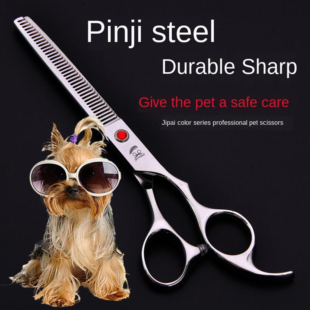 1Set 7" Professional Pet Dog Grooming Scissors Hair Grooming Tool Silver