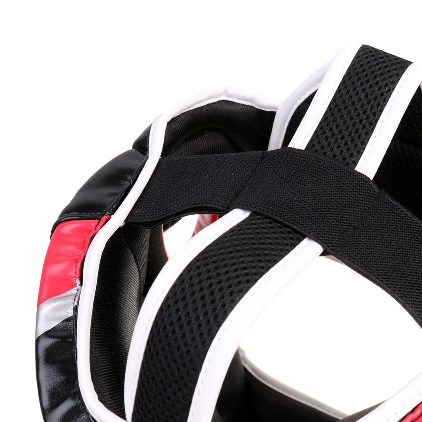 Detachable Bar Headgear Boxing Helmet Martial Arts Gear MMA Protector Red