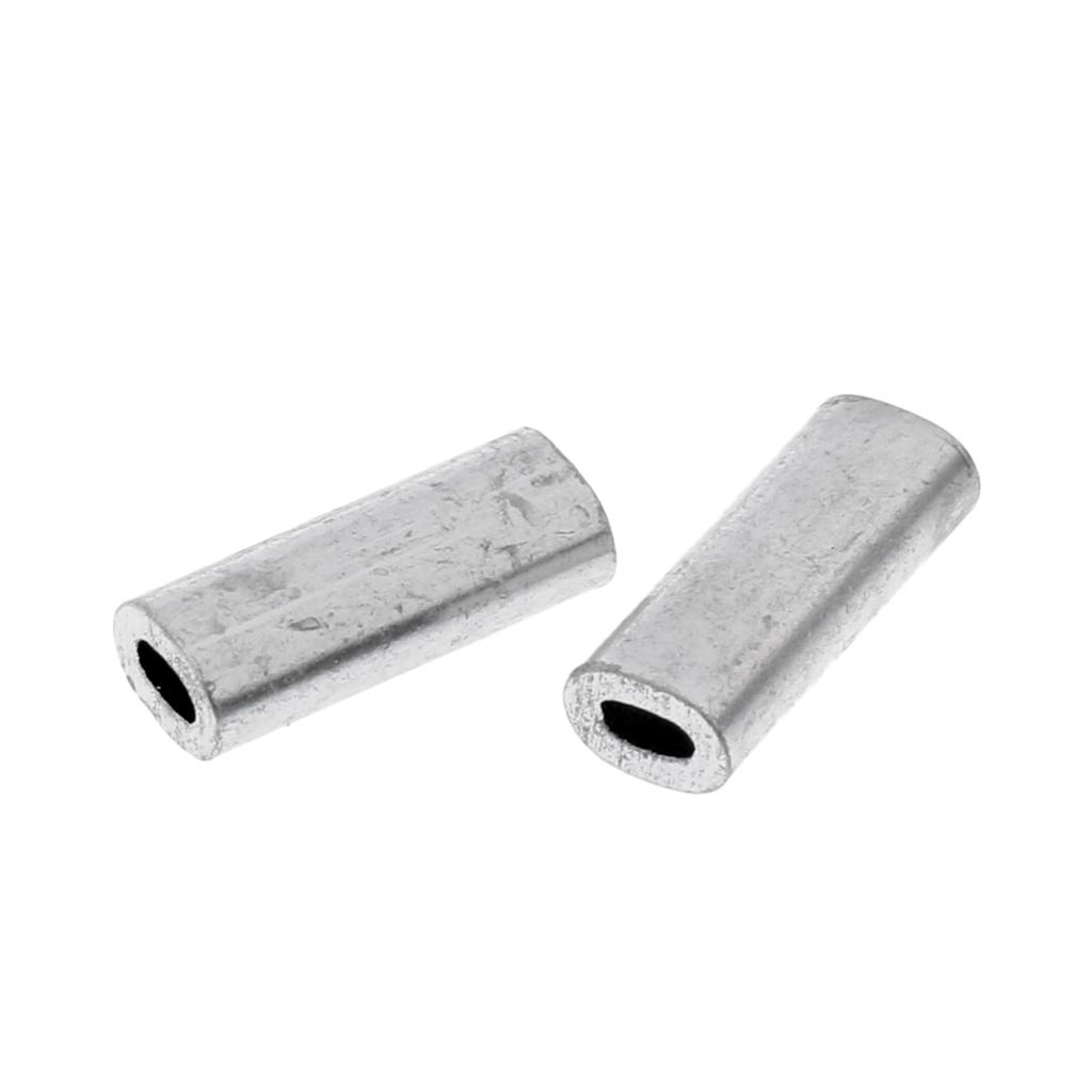 200pcs Aluminum Alloy Crimp Sleeves Fishing Line Braid Wire Trace
