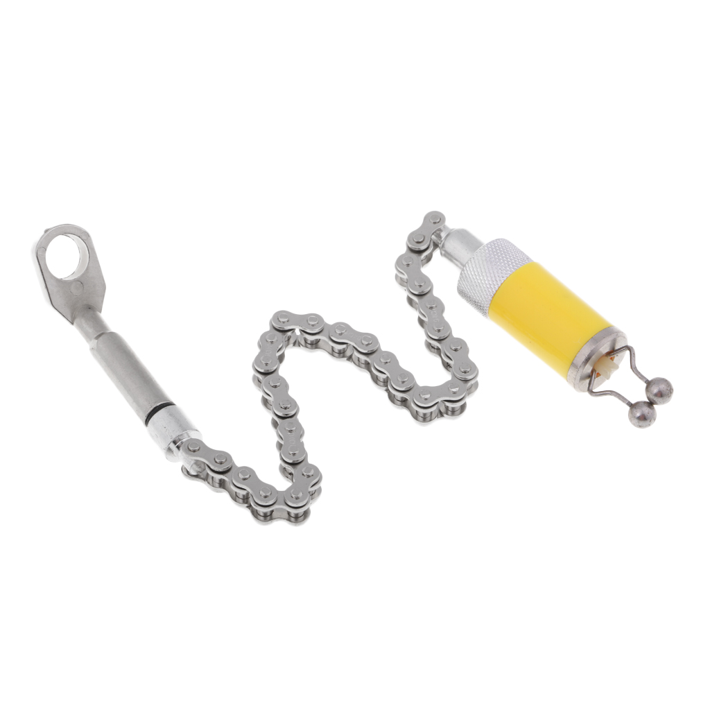 2 Pieces Carp Fishing Bite Alarm Tackle Chain Indicator Orange+Yellow