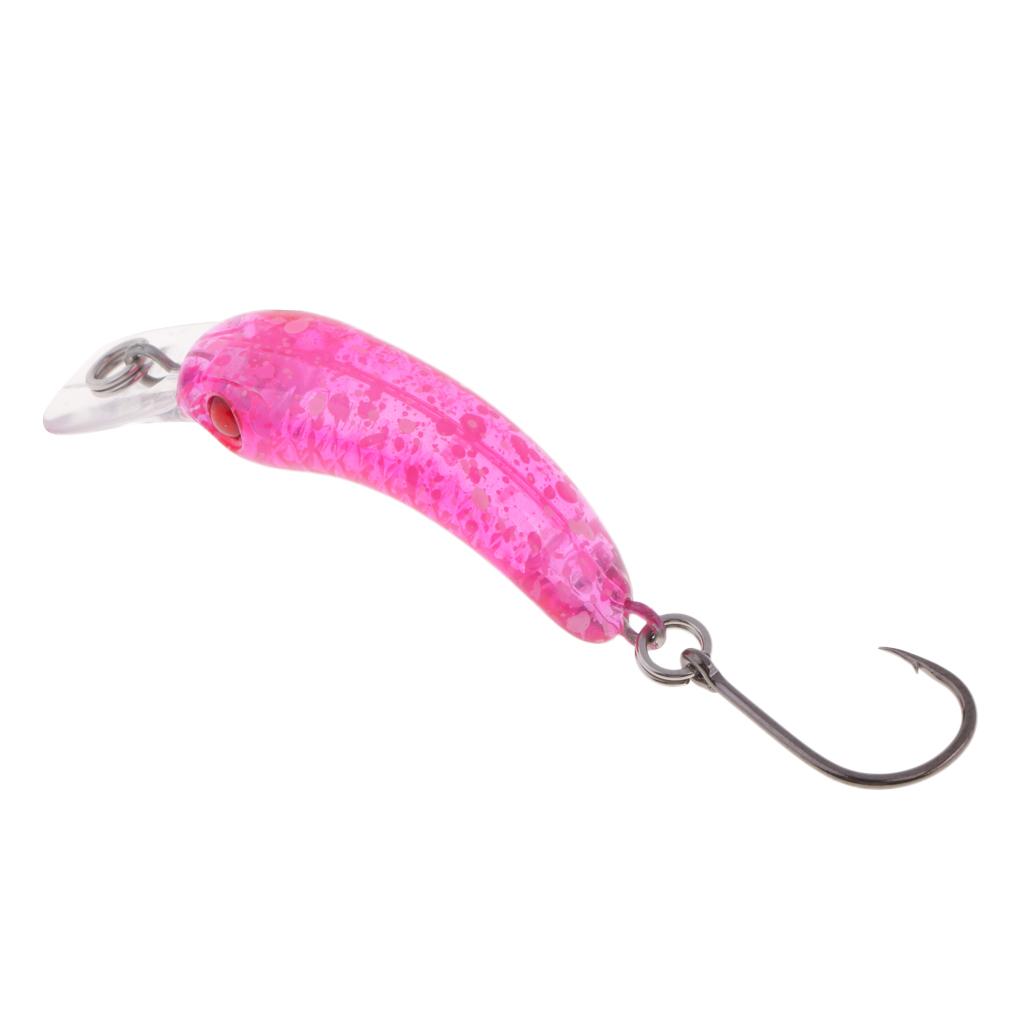 Mini Minnow Fishing Lure Artificial Hard Simulation Bait Crankbait Pink