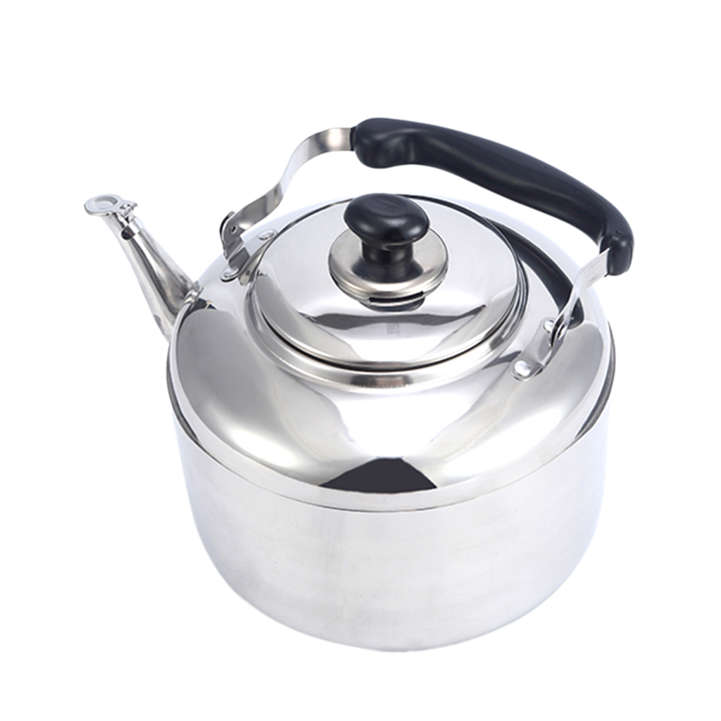 Stainless Steel Whistling Tea Kettle Coffee Kitchen Stovetop Induction 4L