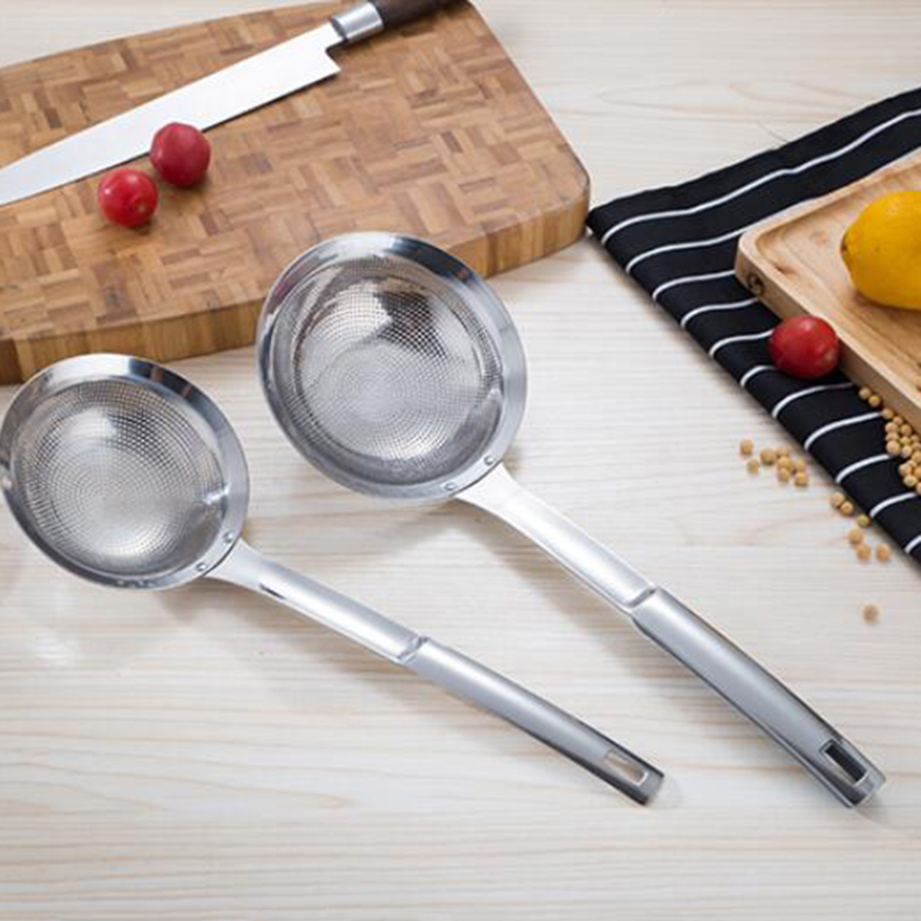 Edelstahl Siebkelle 42cm - Professioneller Schaumlöffel Für Küche Und Kochen