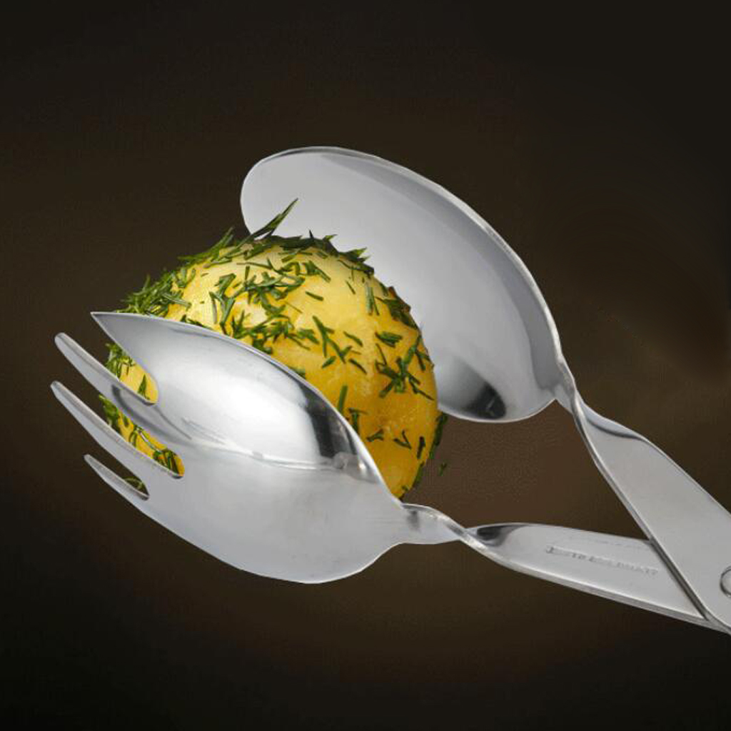 Kitchen Stainless Steel Cooking Tong Clamp Food Utensil BBQ Buffet Clip L