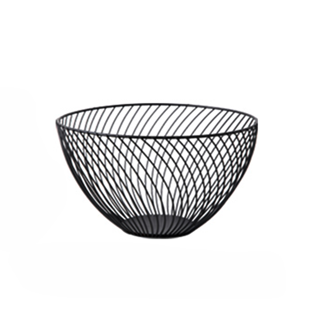 Creative Household Storage Basket, Iron Hollow Fruit & Snack Tray 25x14.5cm