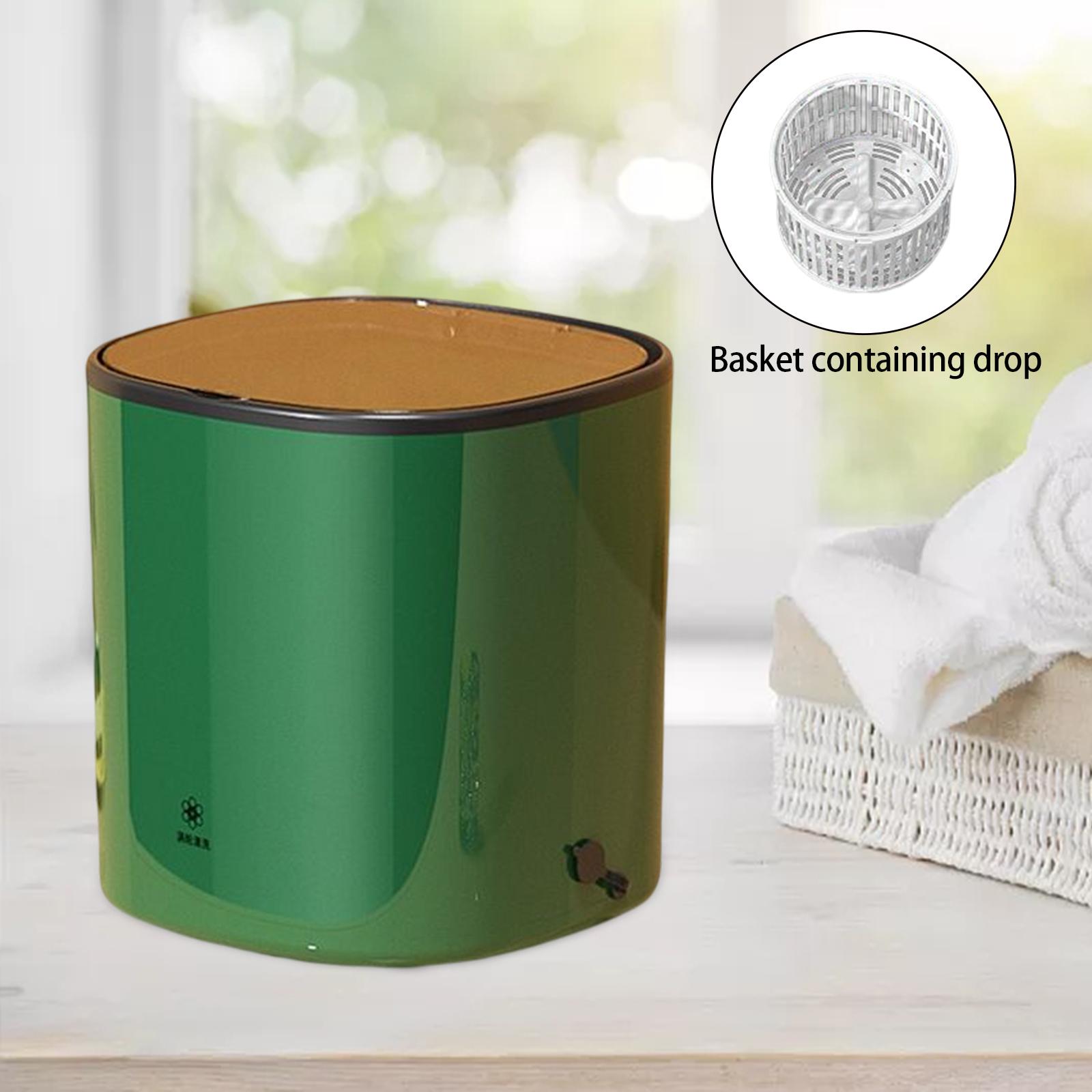 Mini Portable Washing Machine Automatic Rotating Turbines Green Drain Basket