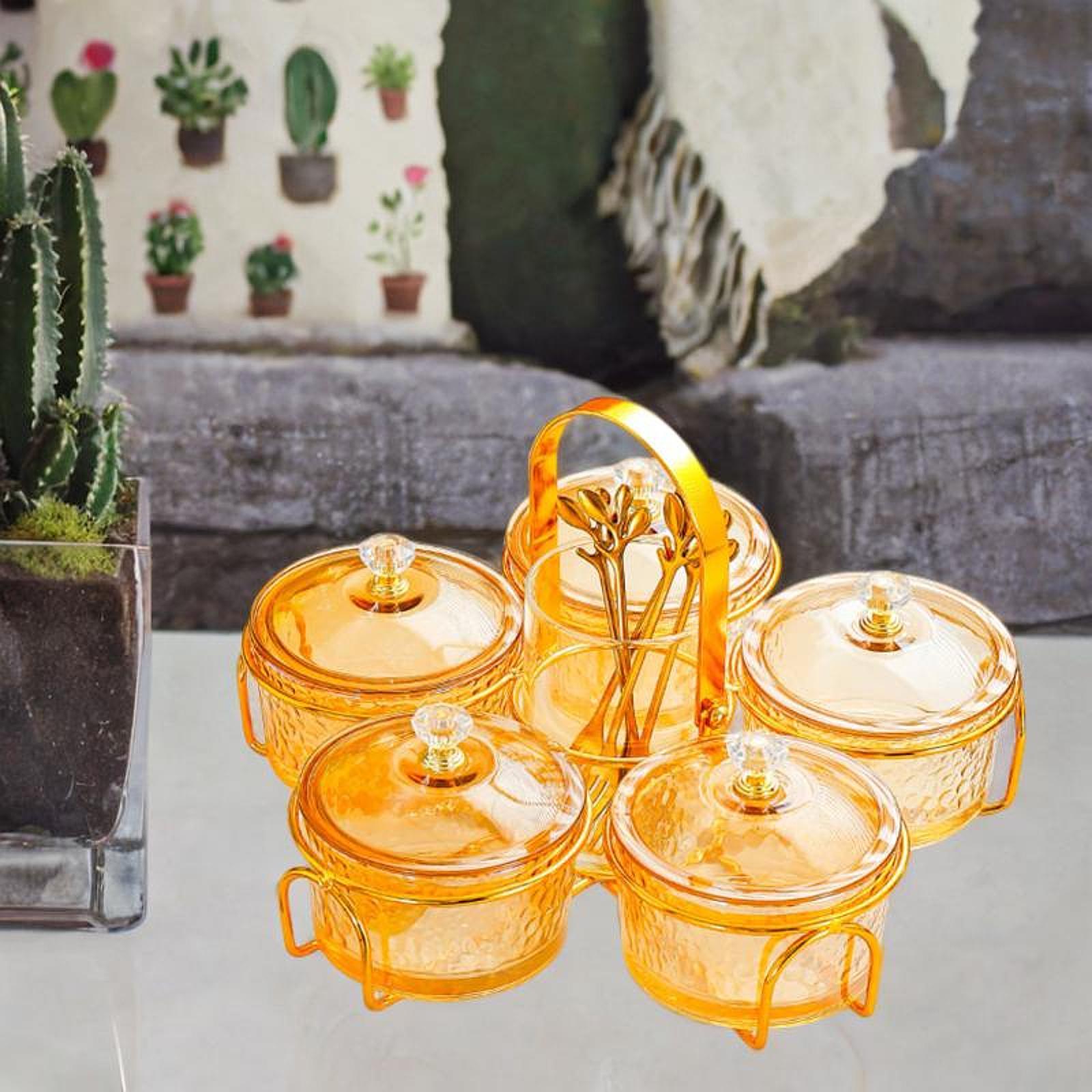 Appetizer Tray Ornament Multifunctional Serving Tray for Cookies Cakes Party amber