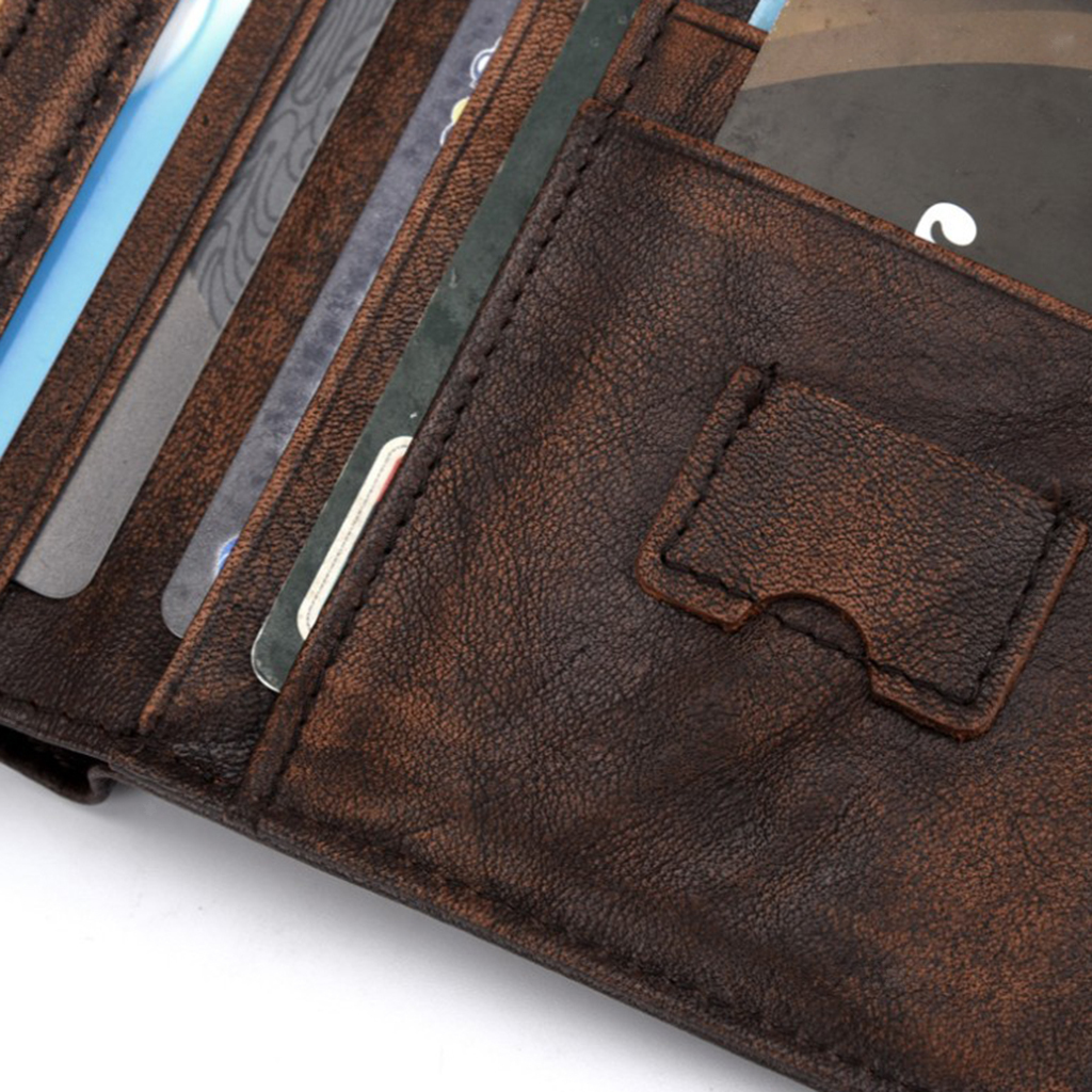 PU Leather Wallet for Men Credit Card Holder Travel Private Wallets 2 Color | eBay