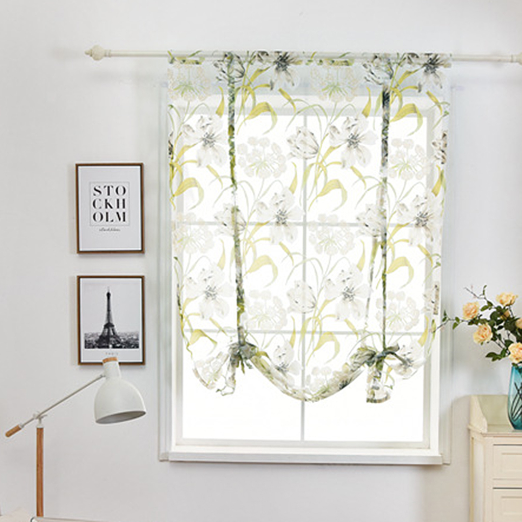 Kurze Gardinen Volant Plain Tier Panels für kleine Fenster