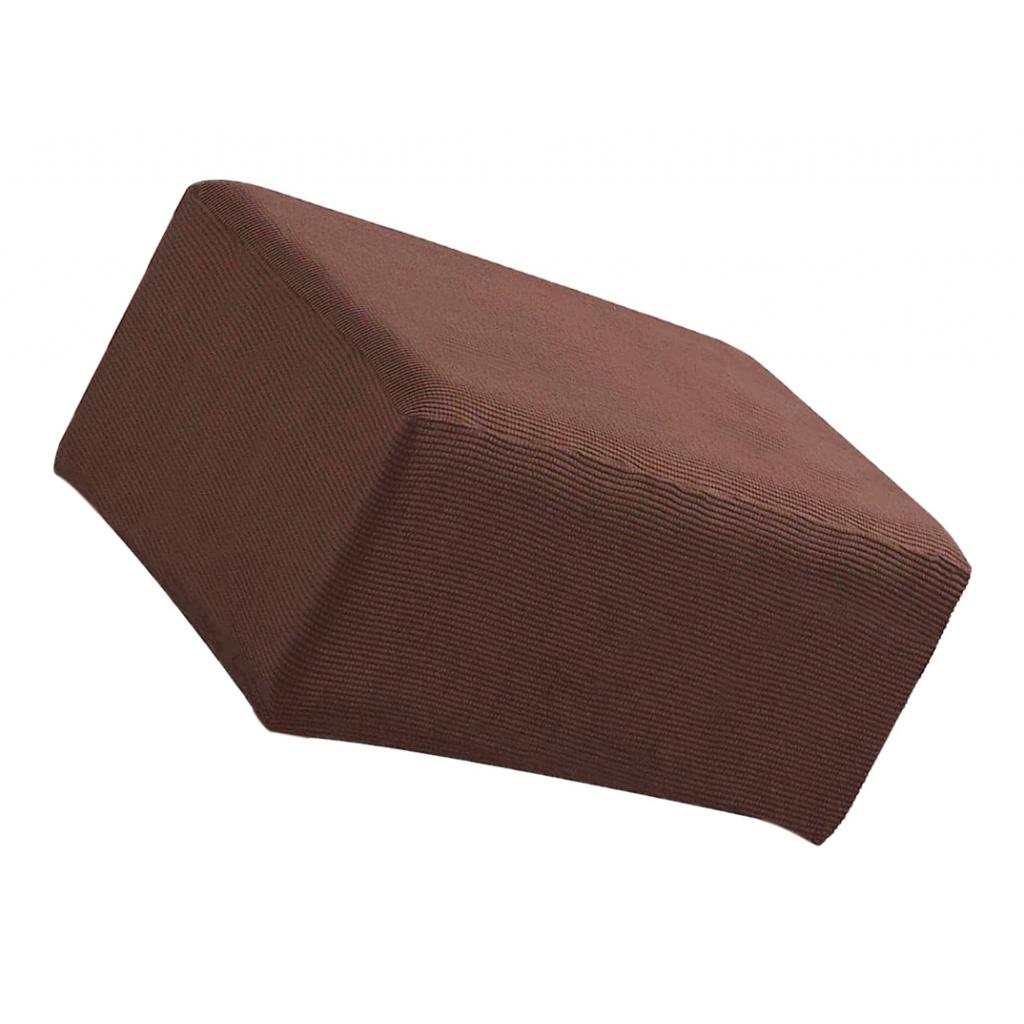 Stretch Ottoman Pouf Cover Footrest Stool Slipcover Protector Coffee