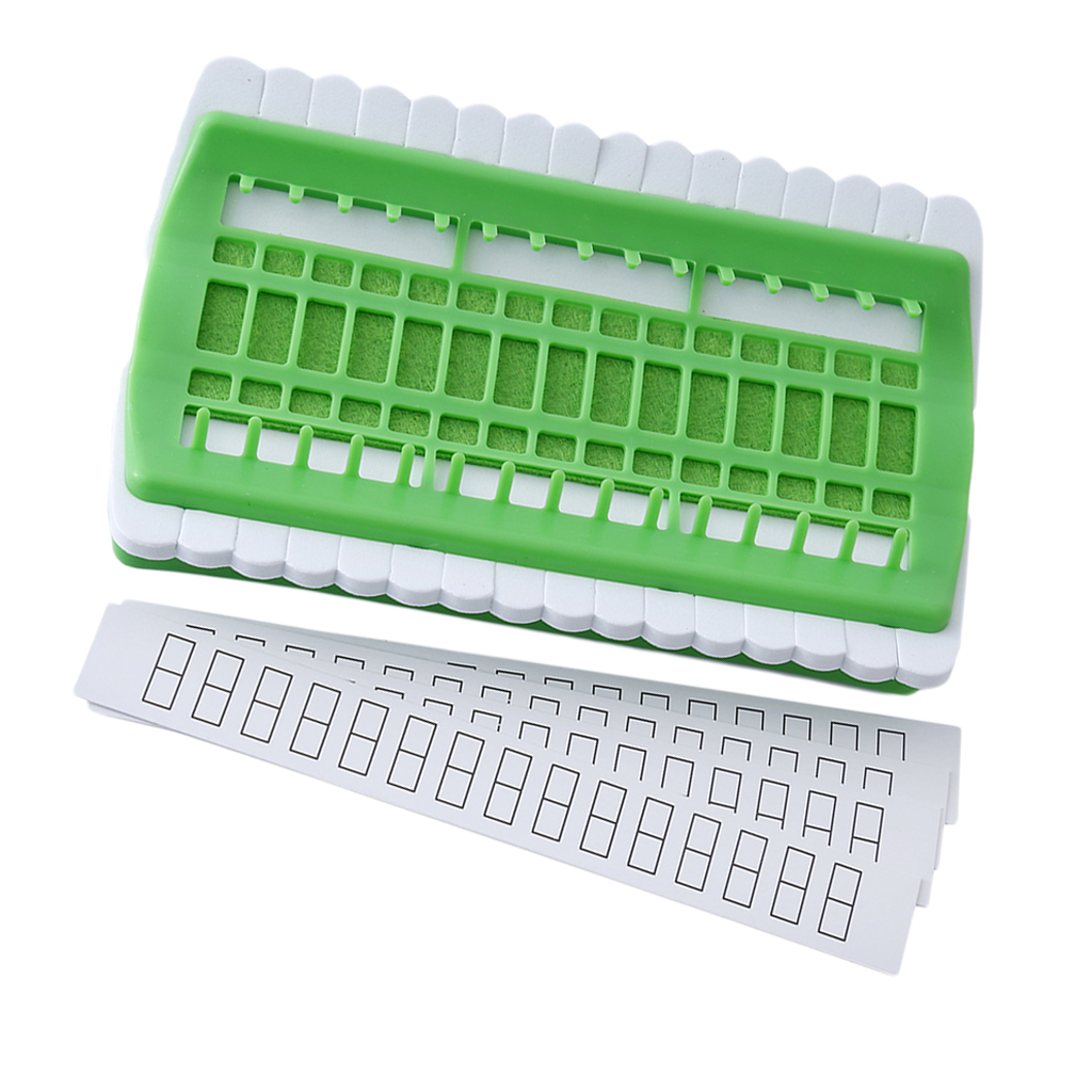 30 Holes Floss Organizer Embroidery Tool Sewing Needle Pins Holder Green