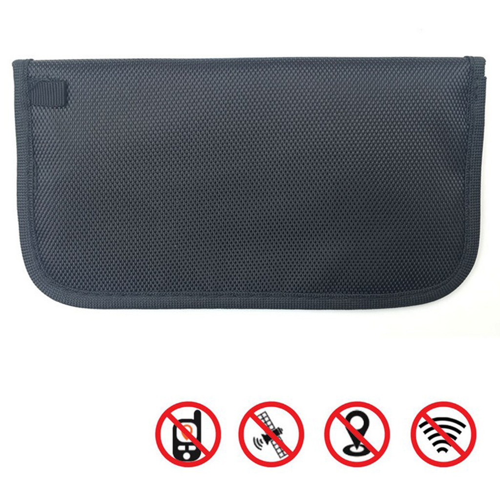 Signal Blocking Bag Anti-Radiation Signal Shielding Pouch Wallet Case Black