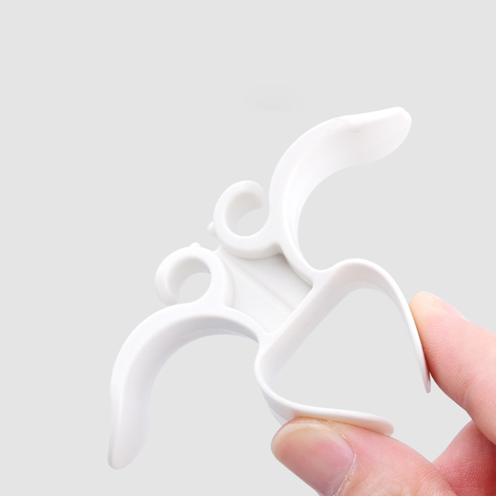 4x Cable Organizer Wall Mounted Office Cable Clips for Office White