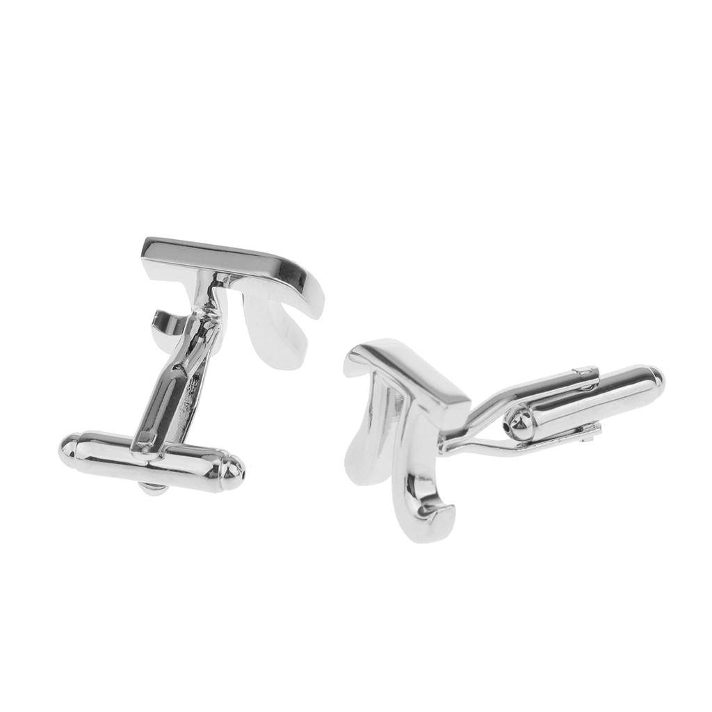 Stainless Steel Men Cuff Link Cufflinks - Letter π Shape