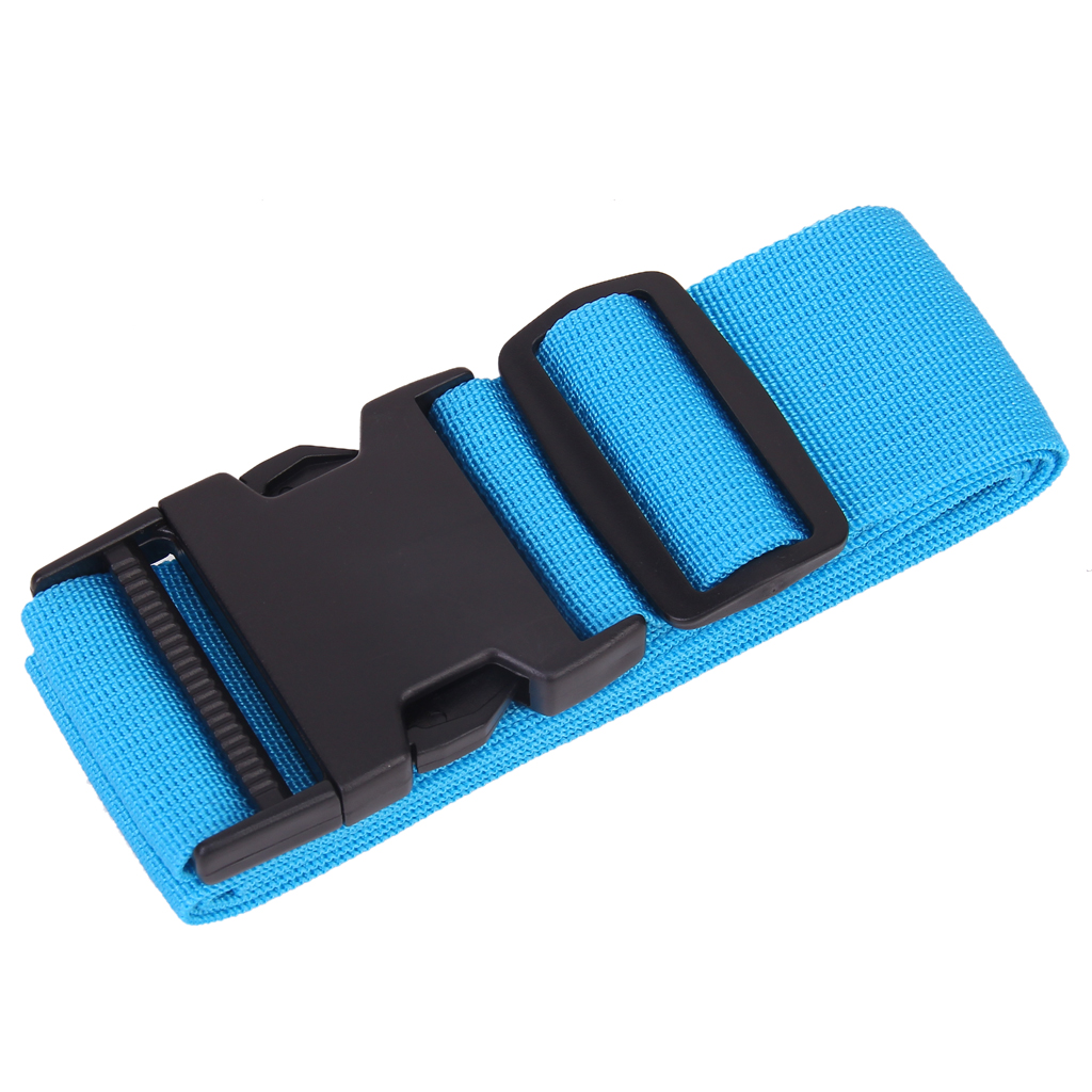 Long Luggage Packing Belt Suitcase Strap Safety Strap Deep Sky Blue