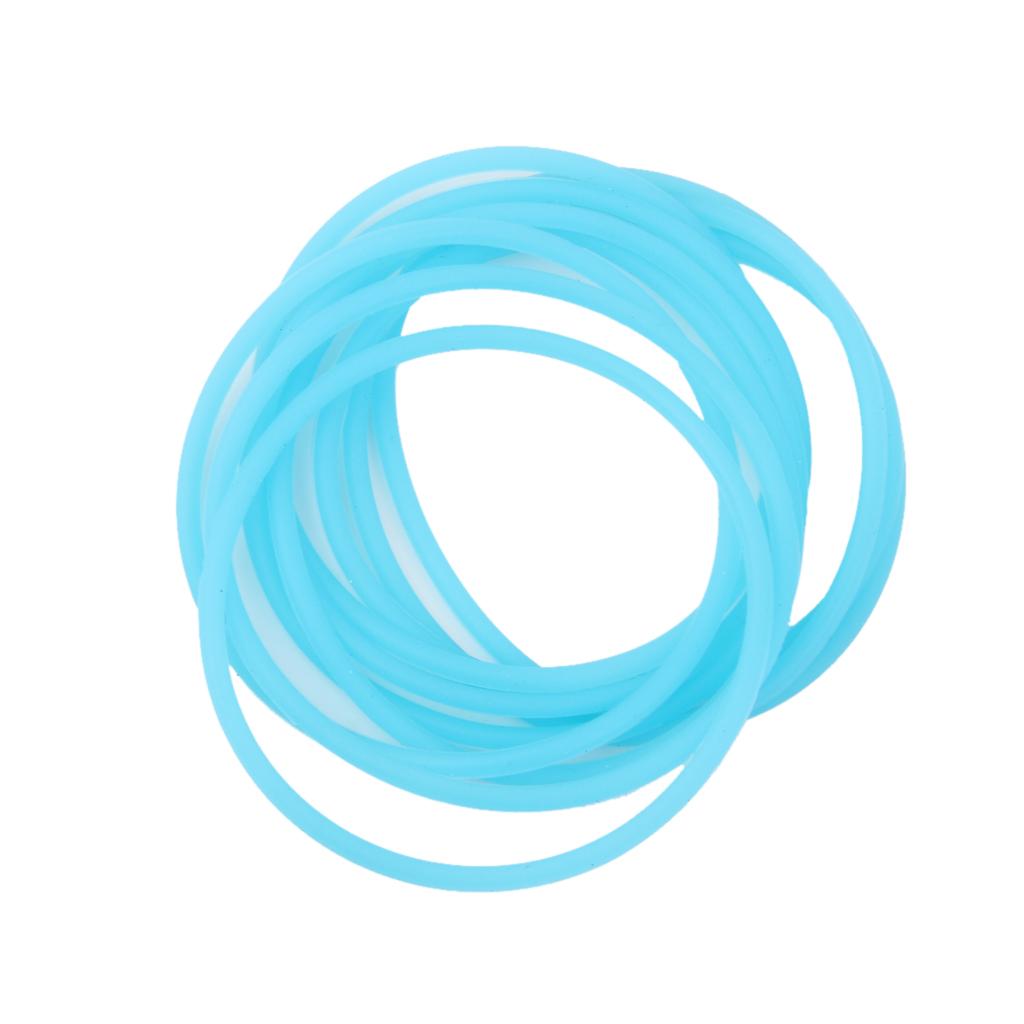 MagiDeal10pcs Fashion silicone elastic rubber band Bracelet Bangles