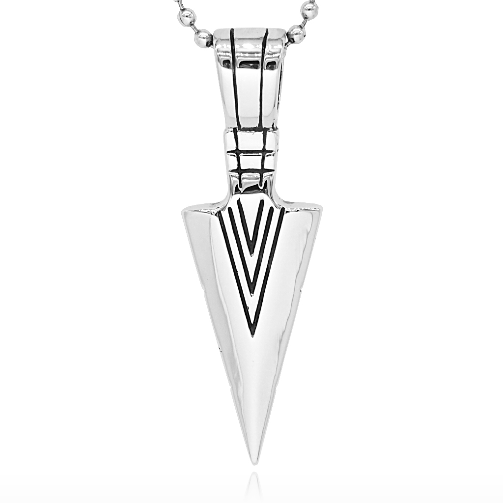 Stainless Steel Taper Cone Pendant Chain Necklace Fashion Jewelry Gift