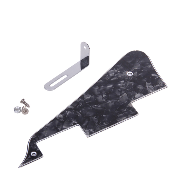 Black Pearl 3-Ply Pickguard and Pickguard Bracket For LP Guitar