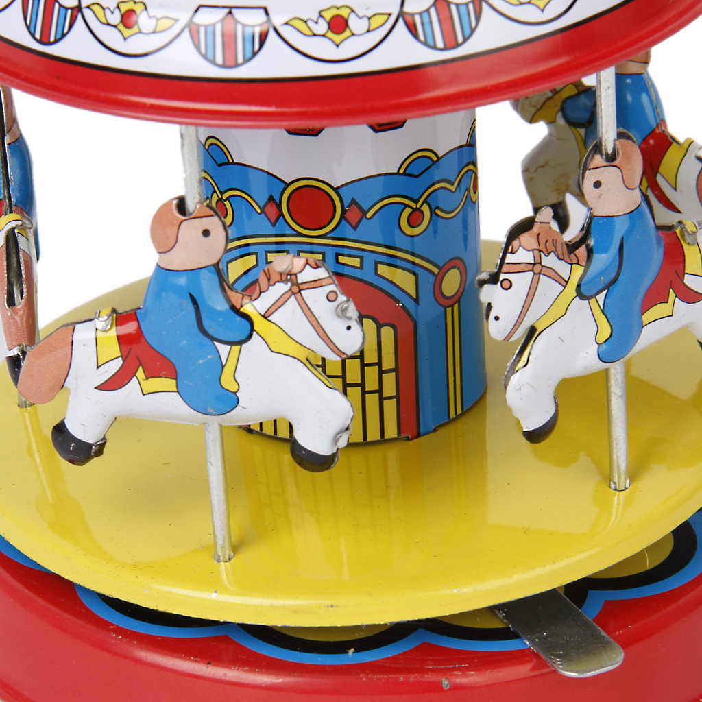 Colorful Carousel Model Tin Toy Collectible Gift