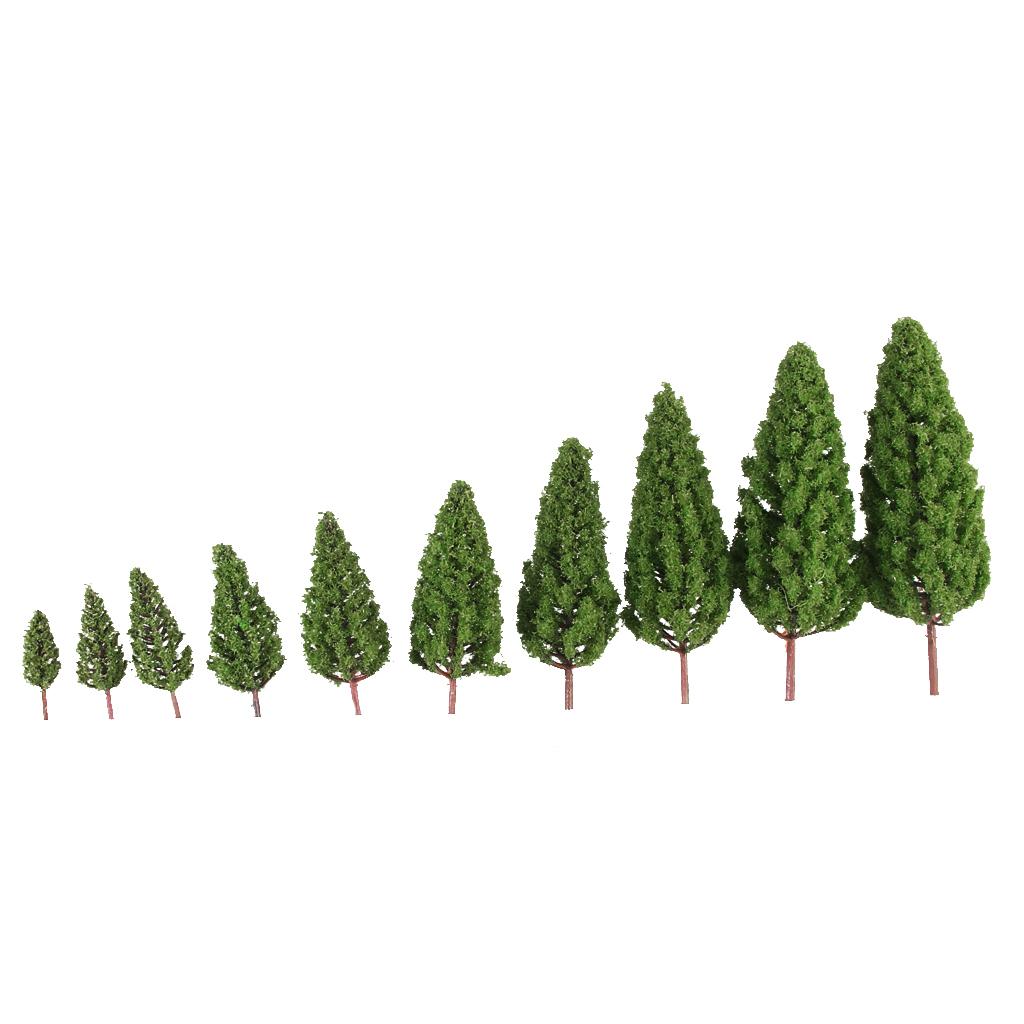 40PCS Plastic Fir Trees Model Train Scenery Landscape HO 1:100  