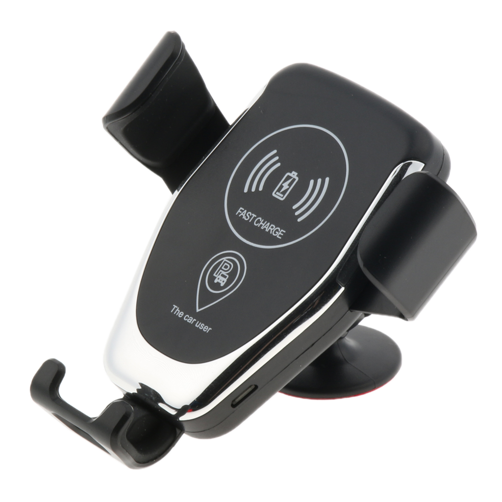Car Mount Fast Wireless Charge Charger for Qi Compatible Smart Phone black