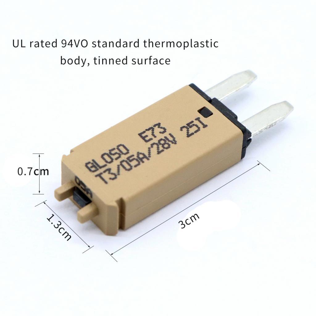 2x12V-24V Automotive Car Boat Circuit Breaker Small Blade Fuse Resettable 5A