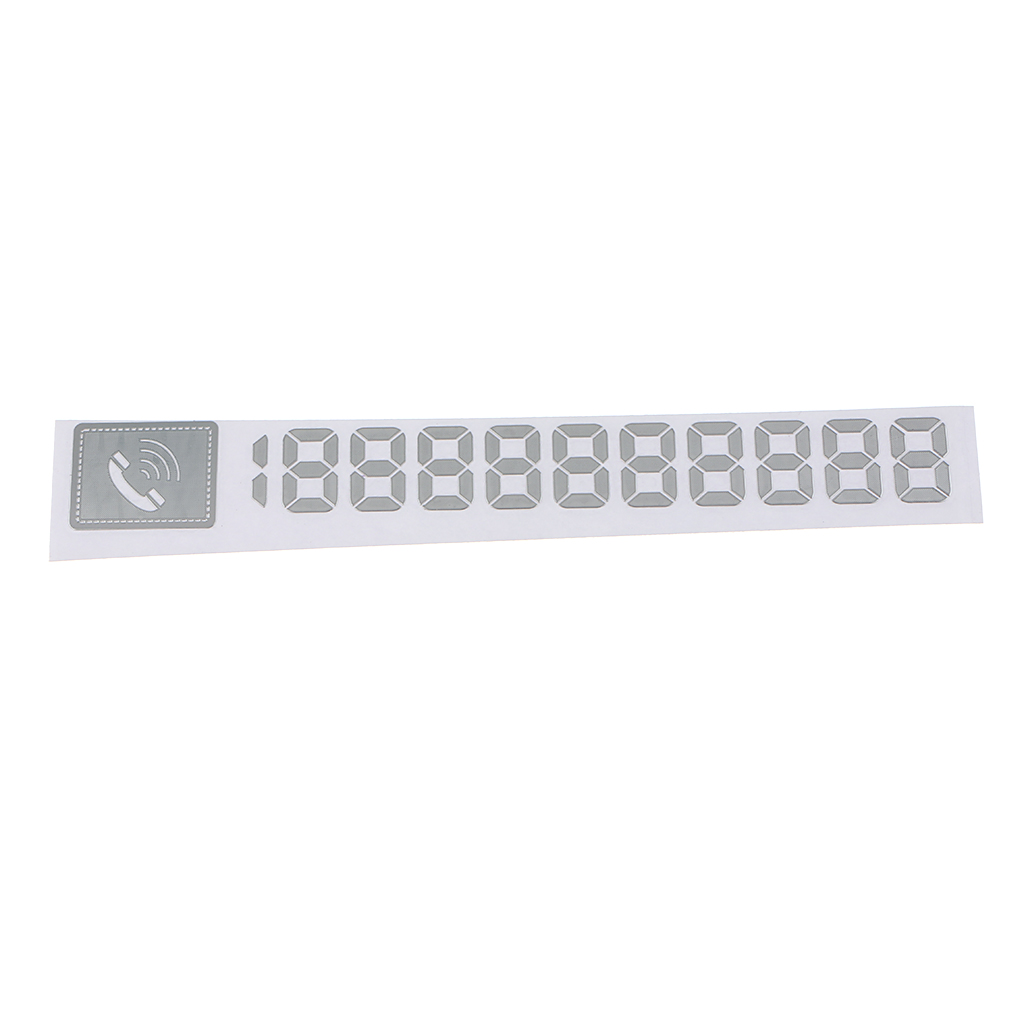 Car Parking Notification Phone Number Card Suction Luminous Number Plate