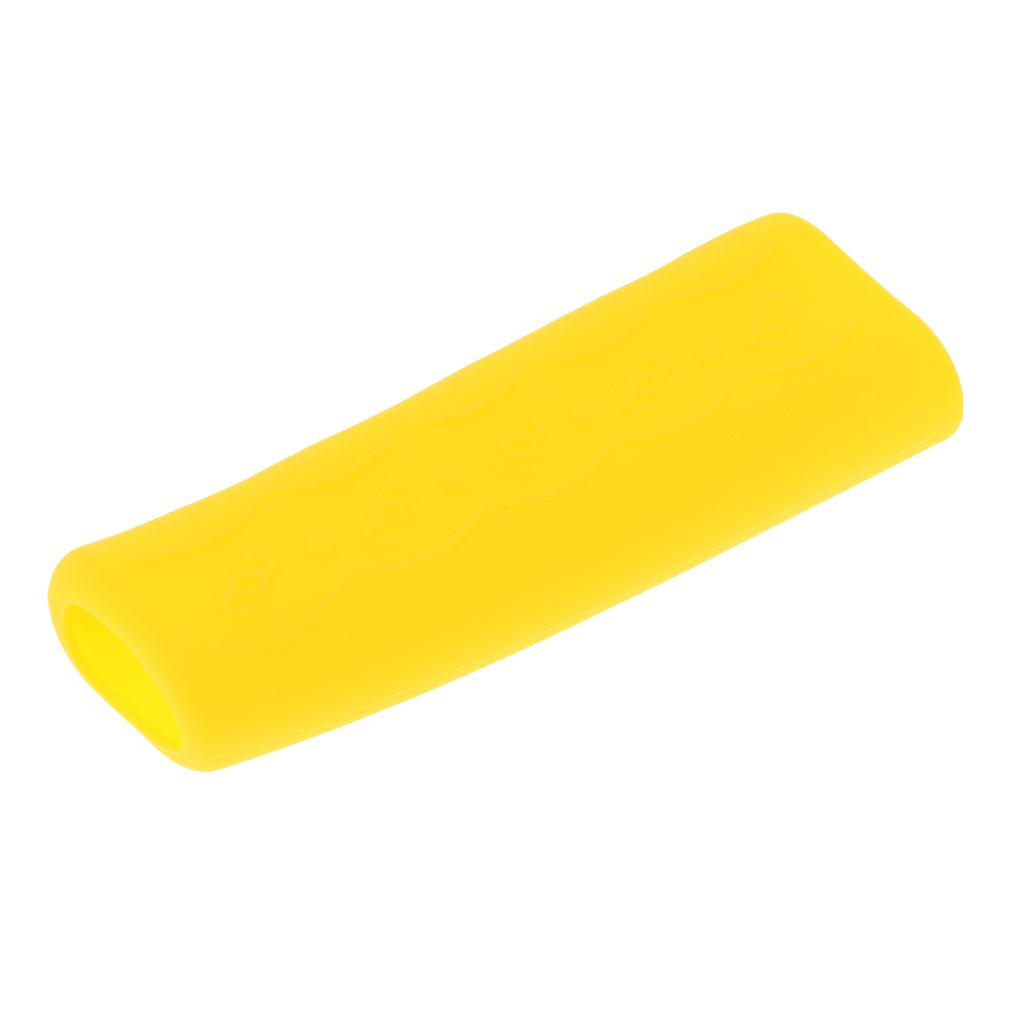 Car Vehicles Silicone Nonslip Hand Brake Lever Protector Cover Sleeve Yellow