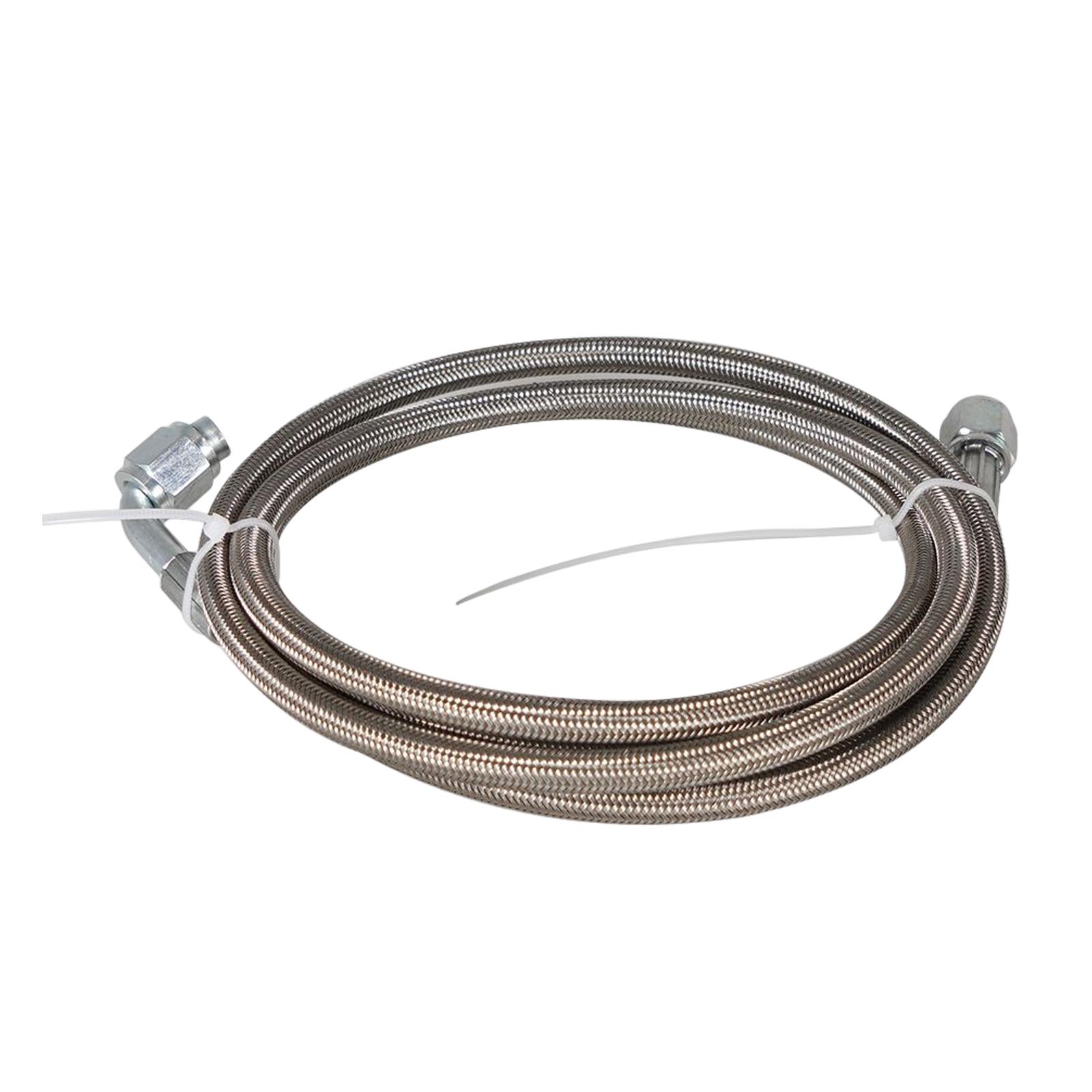 Braided -4AN Turbo Feed Line 90 Degree Straight End Turbocharger Hose 60in