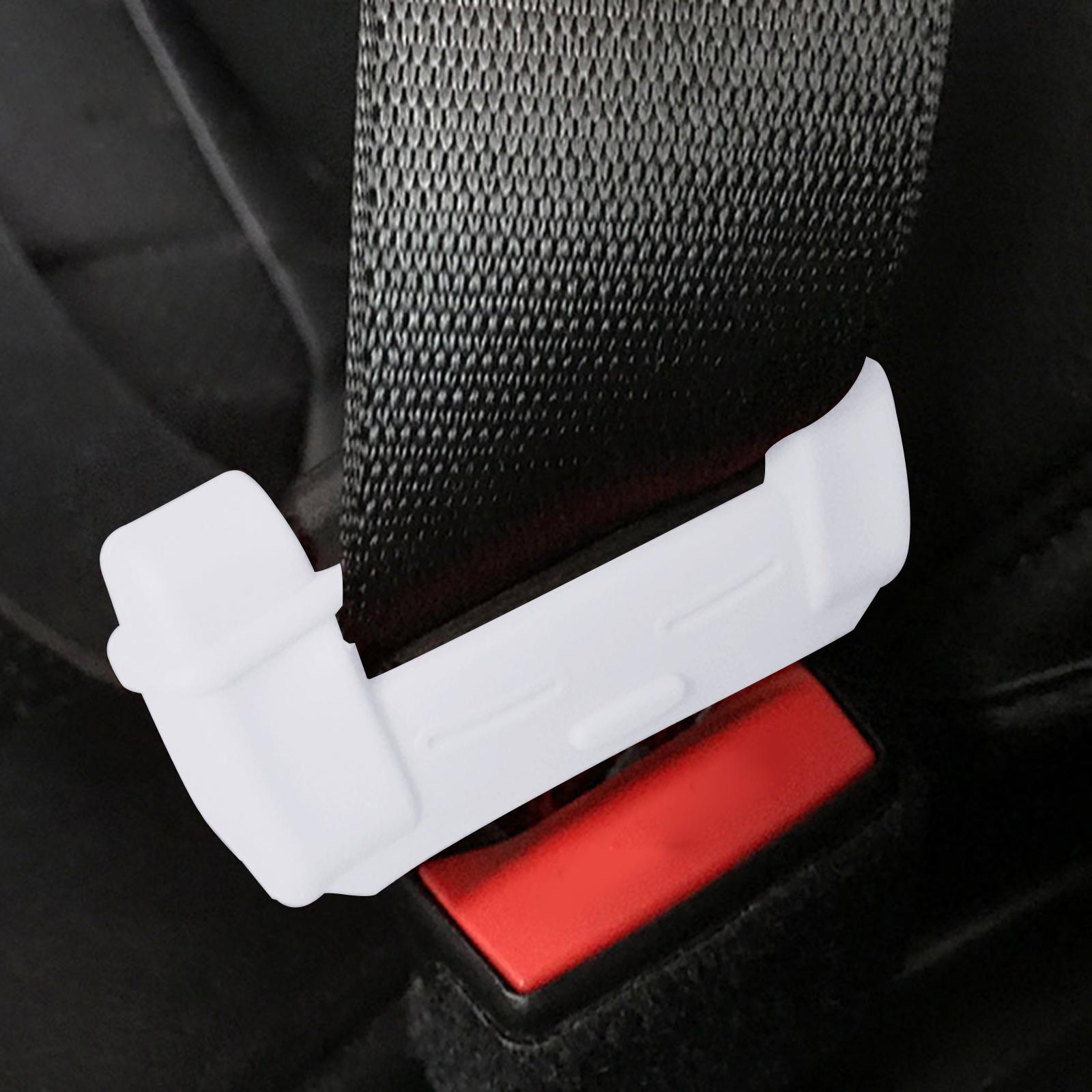 Car Belt Buckle Cover Anti Scratch Interior Accessories White Luminous