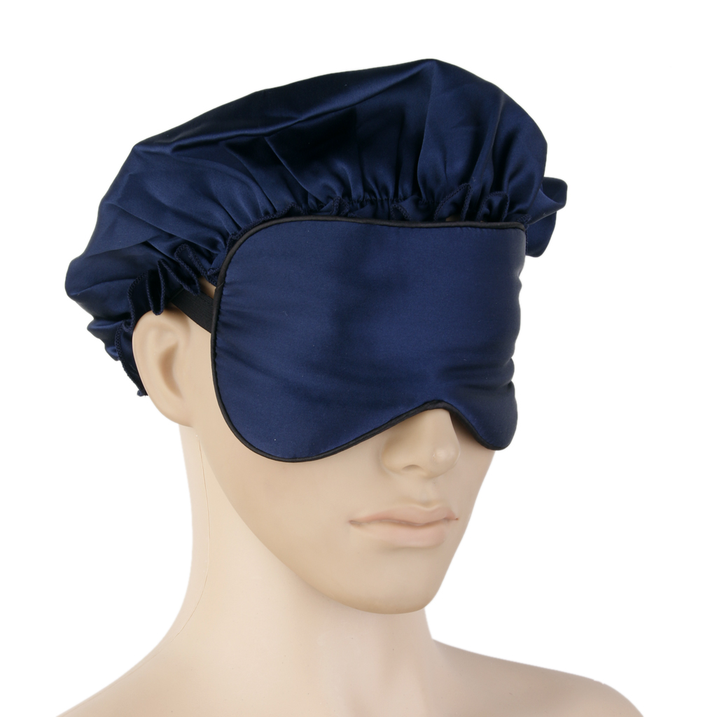 Pure Silk Sleep Eye Mask Shade Blindfold Cover Blinder Patch Navy