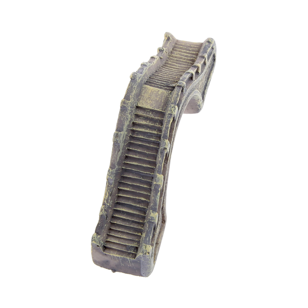 3x Micro Landscape Miniature Dollhouse Resin Statue Semicircular Footbridge