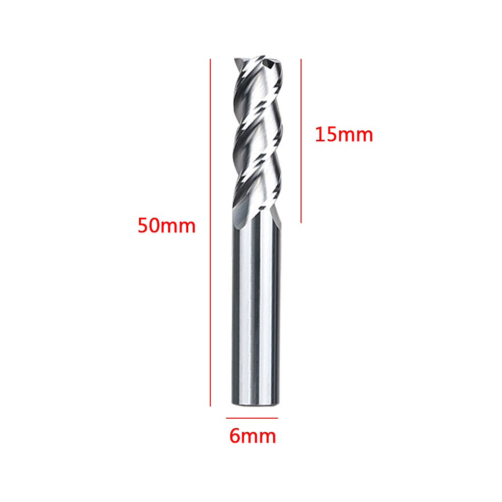 XL550 Tungsten Steel Aluminium Router Cutter Bits Tools Endmills Drill 6.0mm