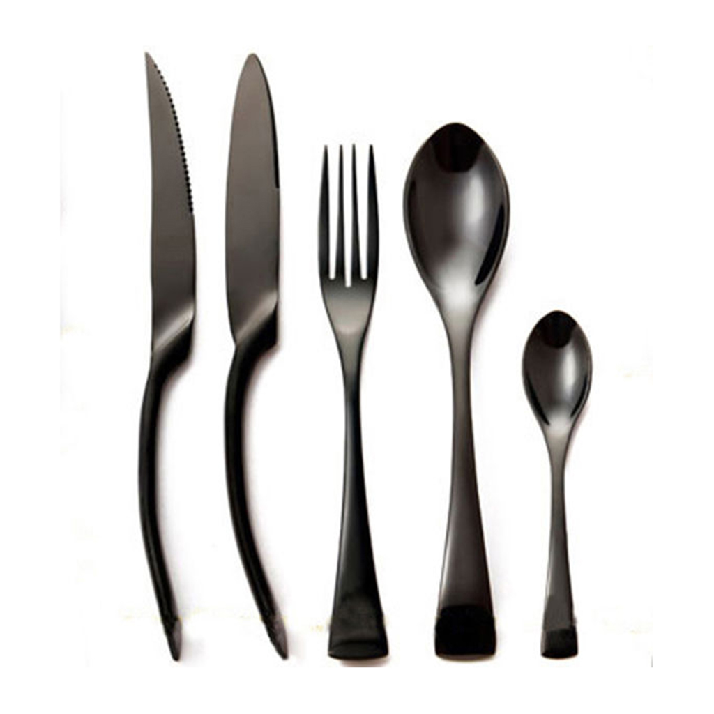 Black Stainless Steel Dining Steak Knife Tableware for Home Restaurant 