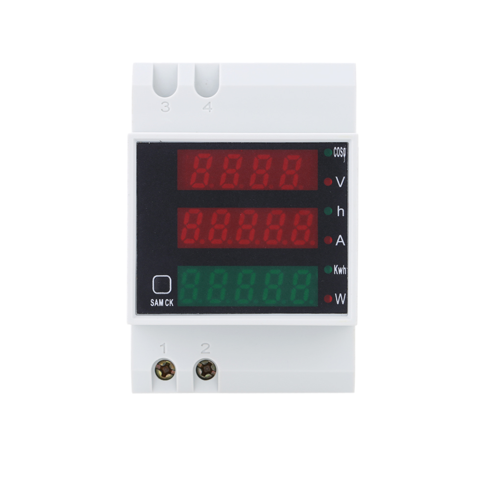 200-450V Multi-functional Digital Din Rail Current Voltage Power Ammeter Voltmeter Display Meter
