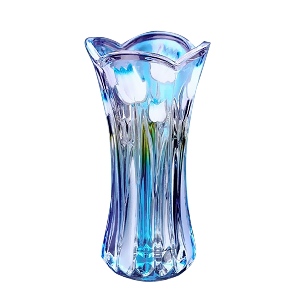 Crystal Glass Flower Vase Decorative Tabletop Vases For Home Living