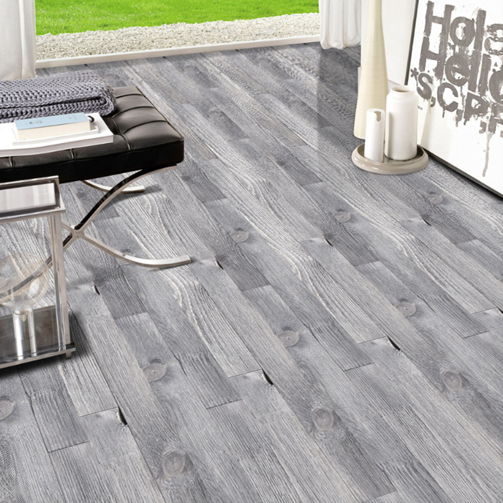 Selfadhesive Wood Grain Floor Stickers PVC Furniture Contact