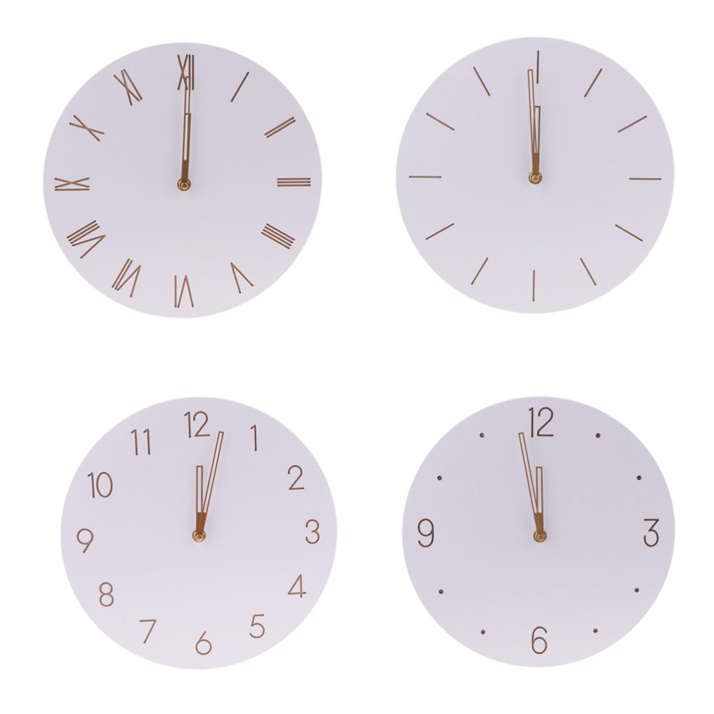 Modern Wooden Wall Clock for Home Kitchen Bedroom Classroom Decor 12inch A