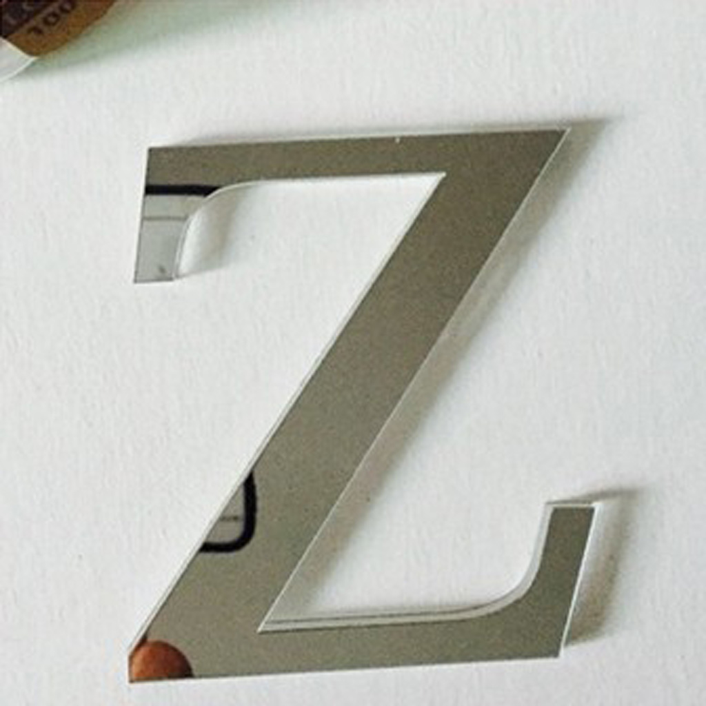 26 Letters DIY 3D Mirror Acrylic Wall Sticker Art Mural Decal Decor Z