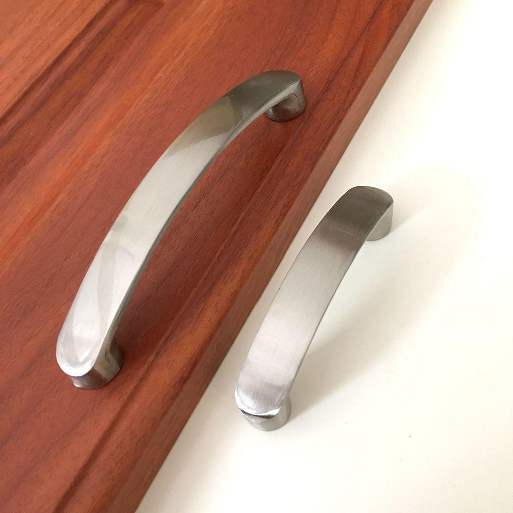 Aluminum Brushed Nickel Kitchen Door Cabinet Drawer Handle Pulls 96MM 64MM 96mm