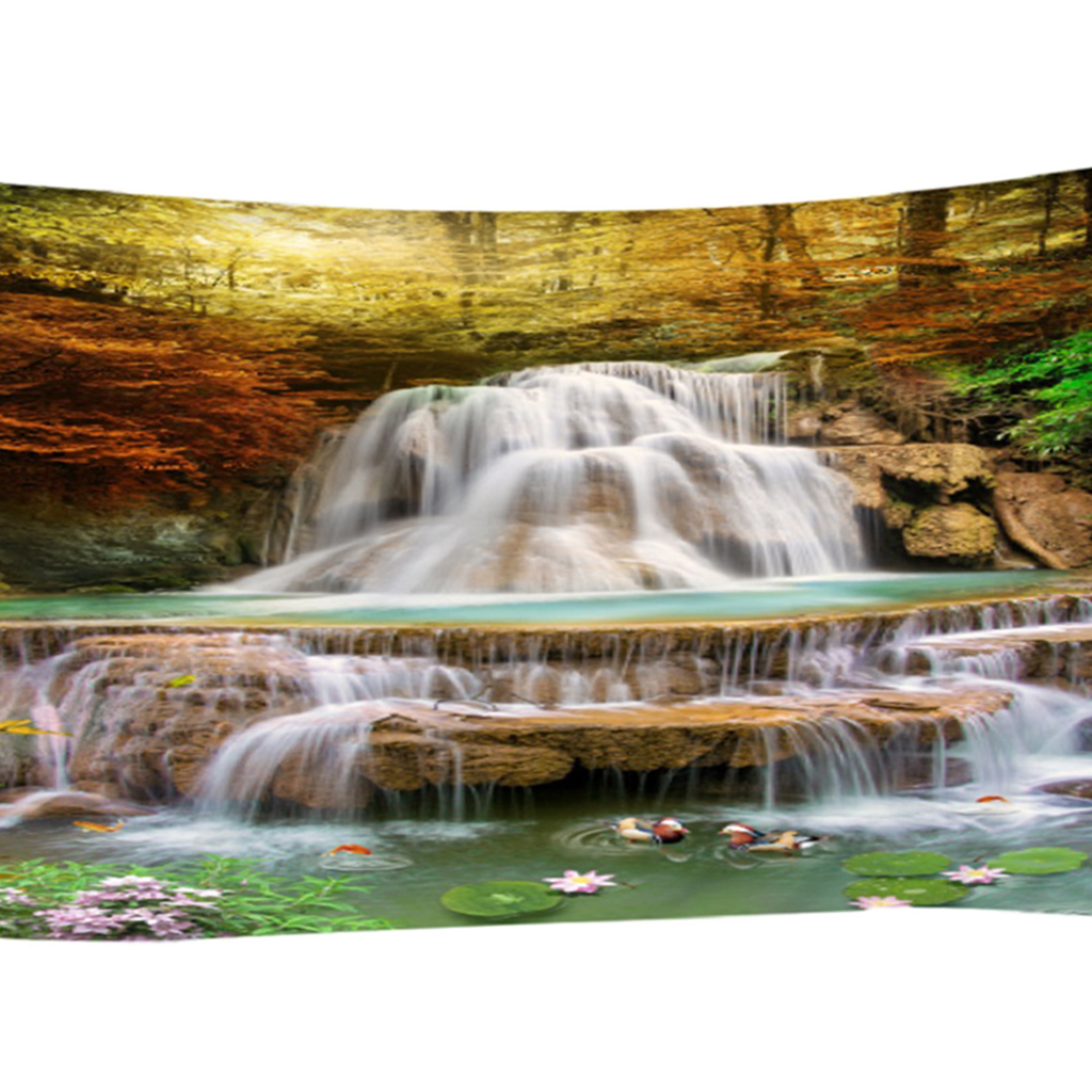 3D Printing Wall Hanging Tapestry for Living Room Bedroom Decor Waterfall-S