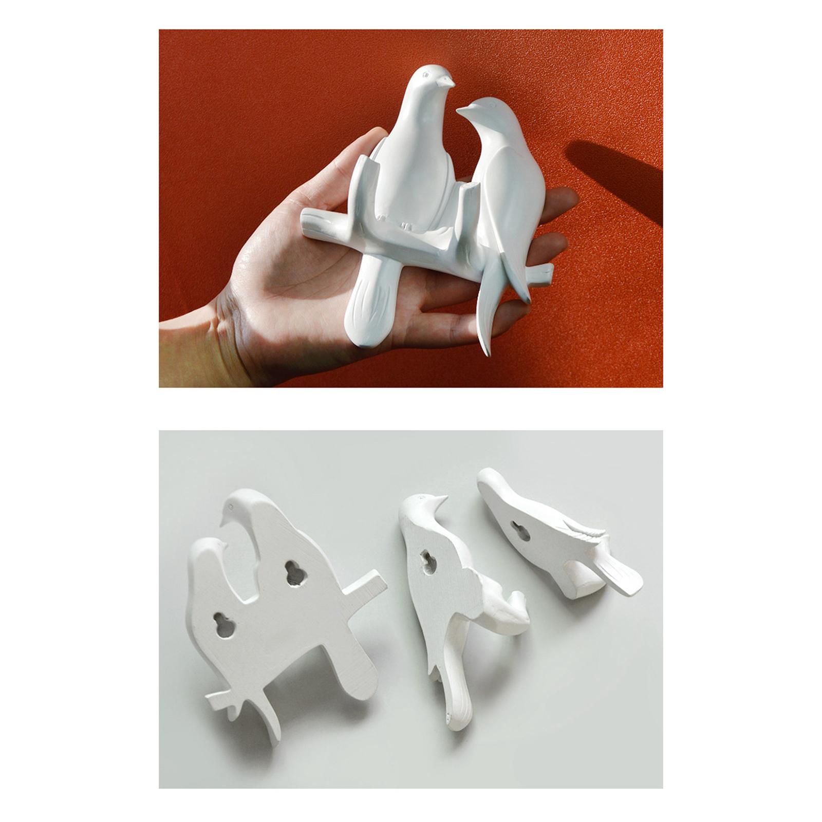 Clothes Storage Hanger Easy to Install Bird Hook for Clothing Hat Farmhouse S White