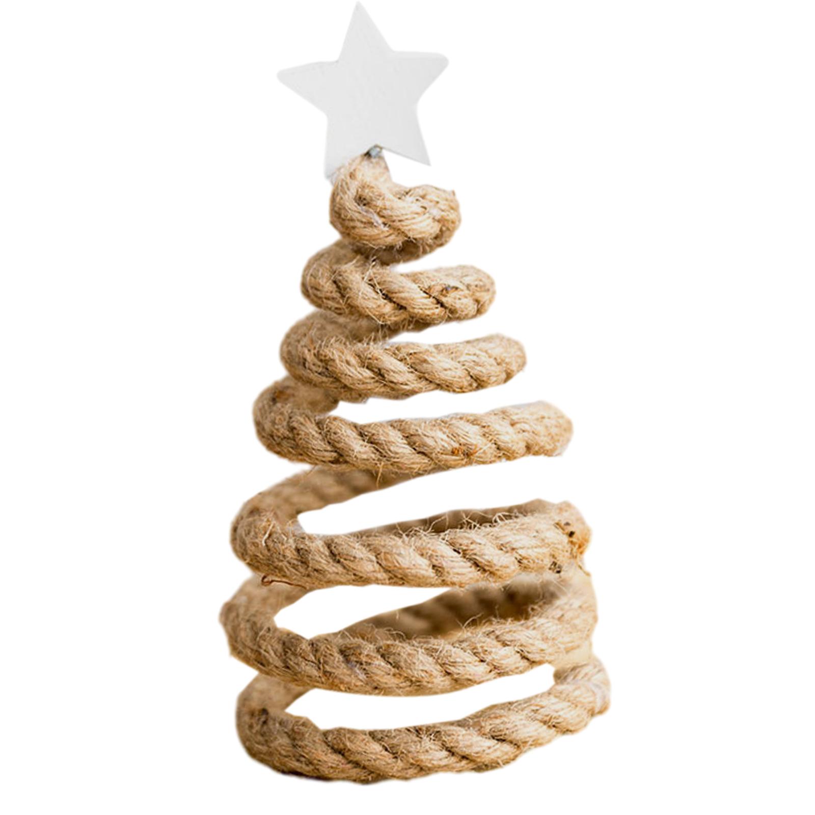 Tabletop Christmas Tree Hemp Rope