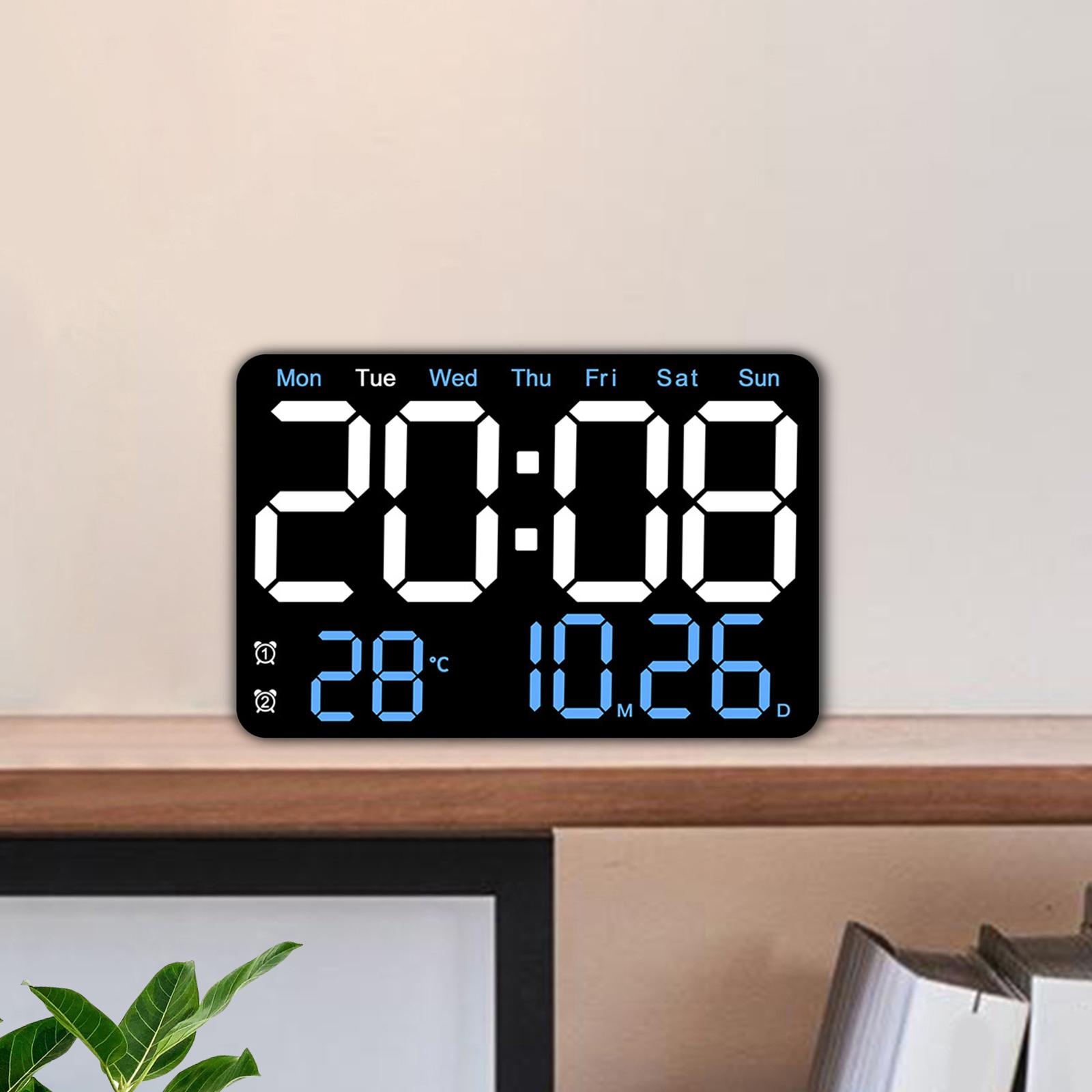 Digital Alarm Clock 10 Level Adjustable Brightness for Classroom Living Room