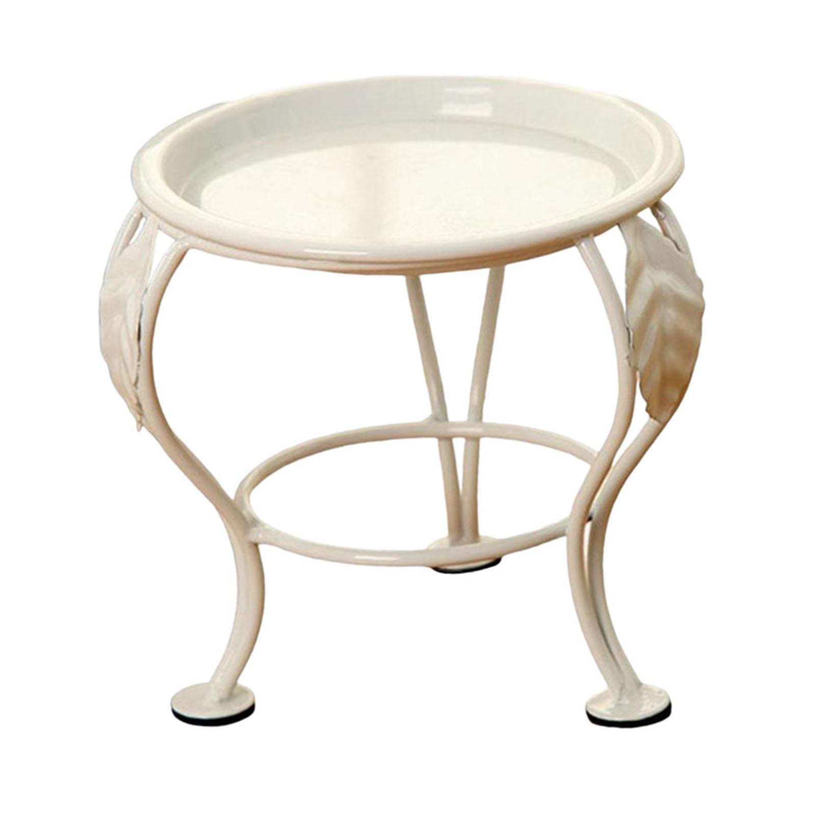 Iron Flower Pot Stand White