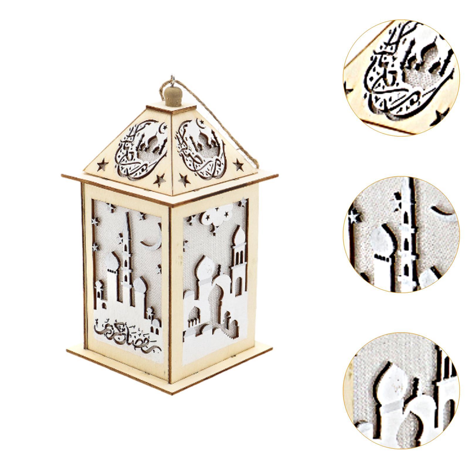 Ramadan Hanging Lantern Practical Desk Light for Restaurant Parties Festival Beige