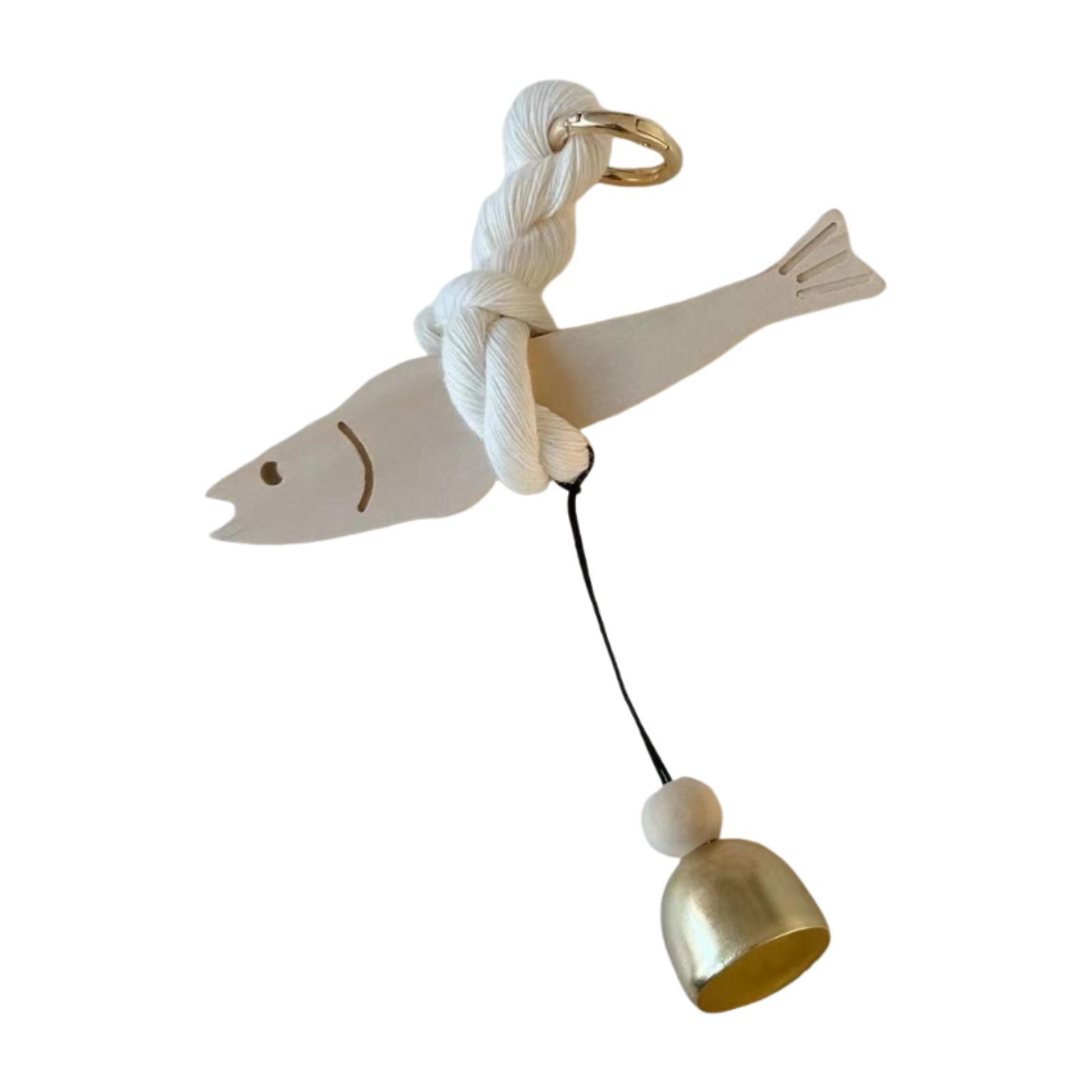 Wooden Fish Door Hanging S with Bell