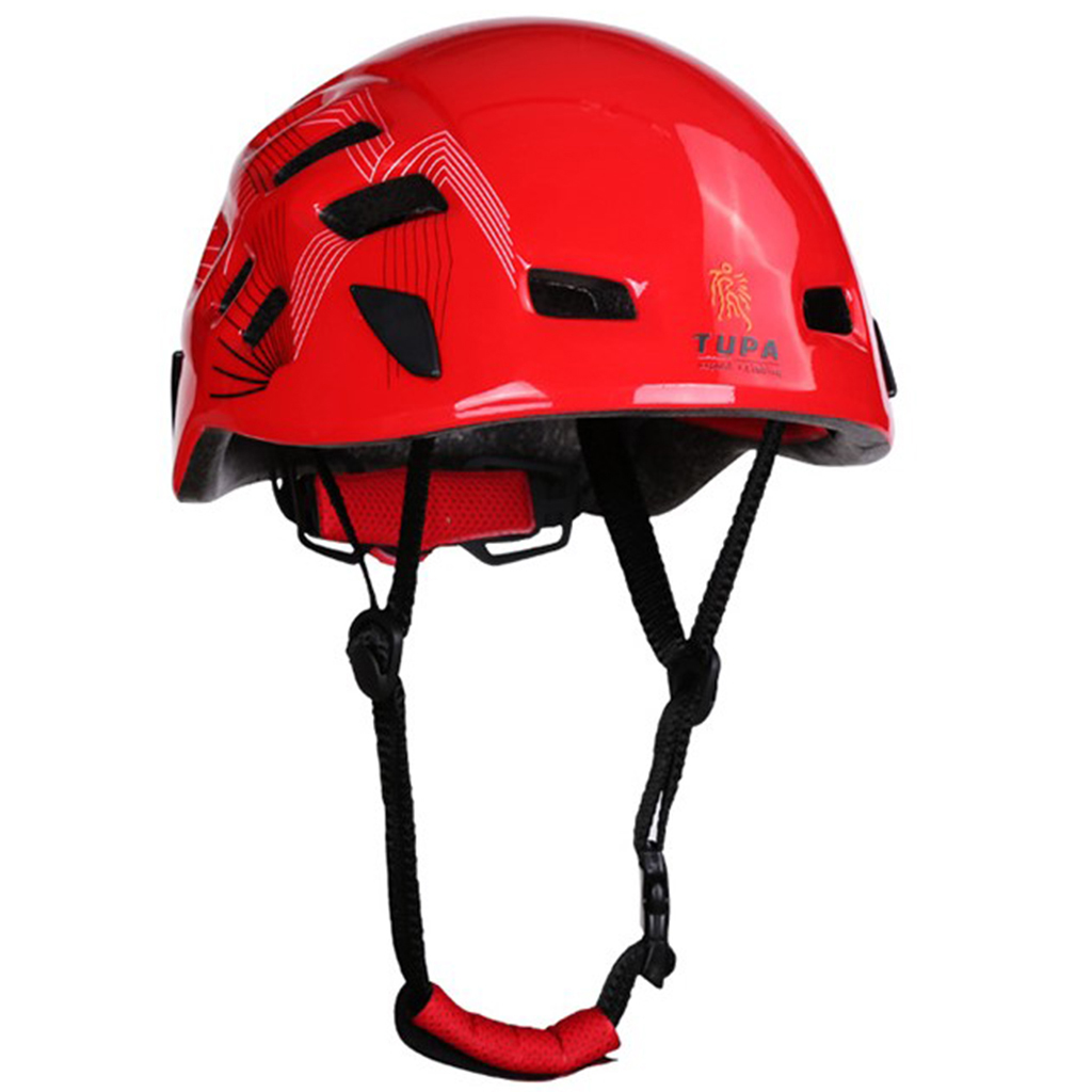 Climbing Helmet Outdoor Sports Mountaineering Kayaking Rappel Rescue Red