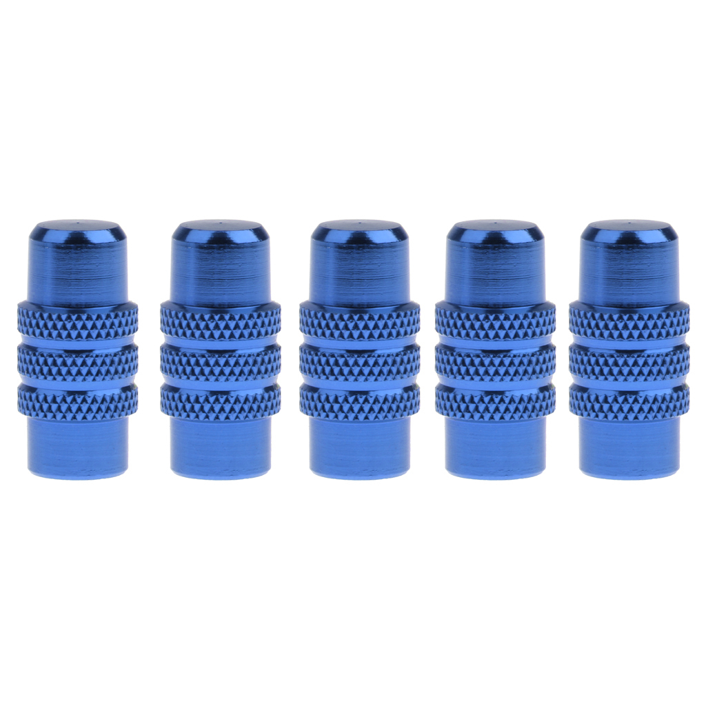 5x Cycling MTB Bicycle Alluminum Alloy Presta Valve Cap Dust Cover Blue